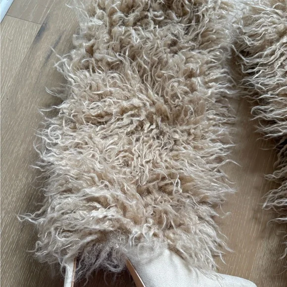 Faux Fur Tan Women's Boots - Picture 3 of 4